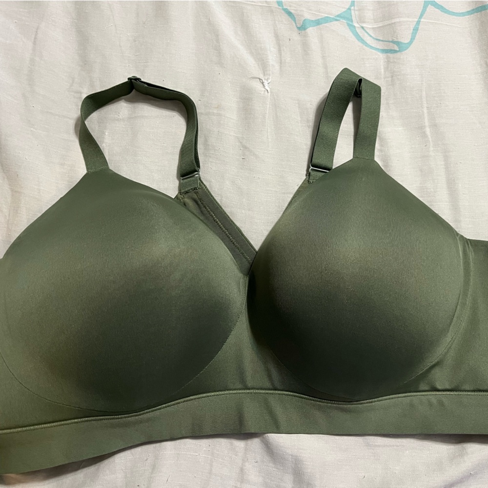 Cacique Sage Green Strapless Bra